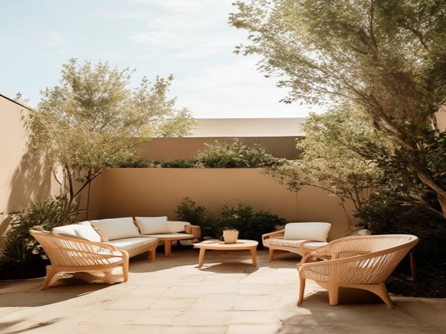 Peaceful outdoor space with natural light for breathing and meditation practice